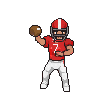 El QB de Pixel Football lanzando
